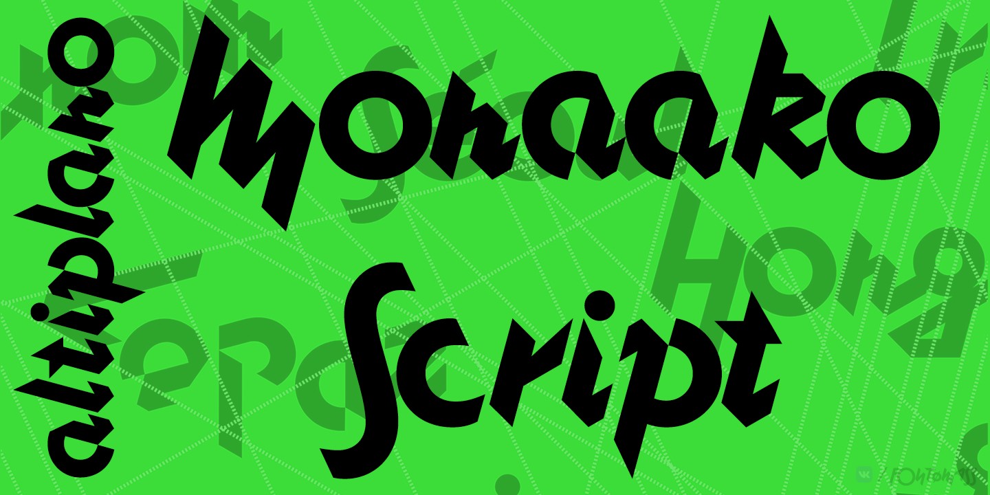 Ejemplo de fuente Monaako Script Script